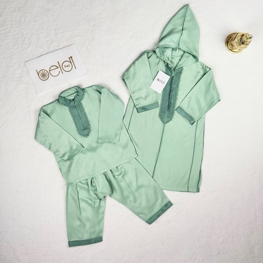 جلابة أطفال 3 قطع  بتوقيع Beldifez