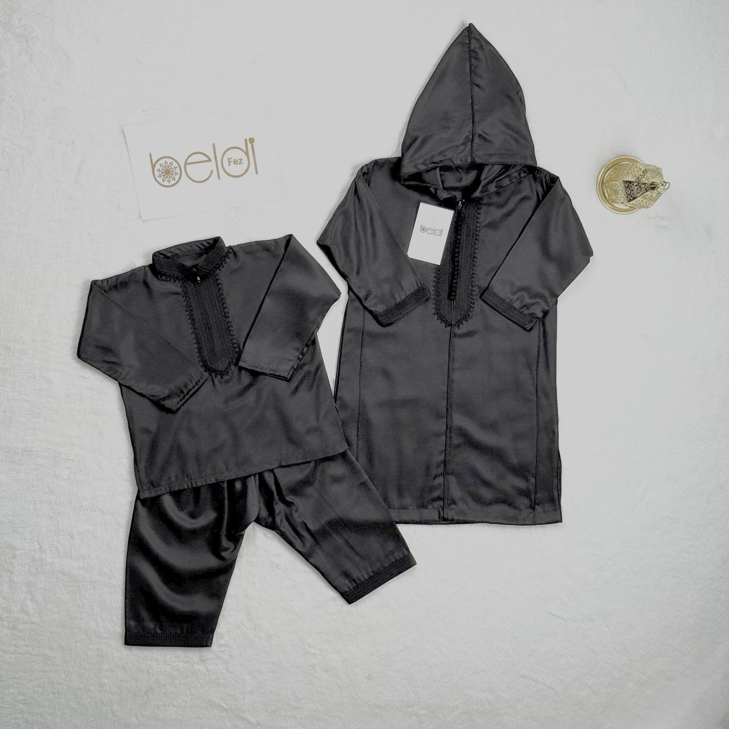 جلابة أطفال 3 قطع  بتوقيع Beldifez