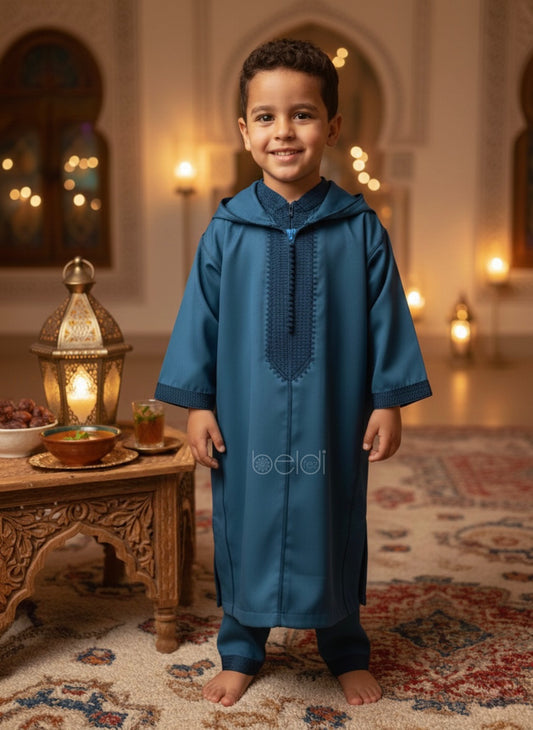 جلابة أطفال 3 قطع  بتوقيع Beldifez